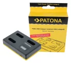 PATONA TRIPLE (LCD) akkumulátor töltő (tripla) (for Sony NP-BX1) (USB-C) (1711)