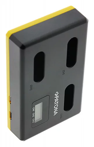PATONA TRIPLE (LCD) akkumulátor töltő (tripla) (for Sony NP-BX1) (USB-C) (1711)