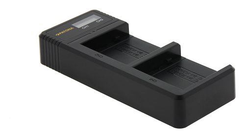 PATONA DUAL (LCD) akkumulátor töltő (dupla) (for JVC BN-VC296G) (USB-C) (1712)