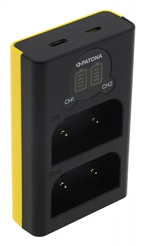 PATONA DUAL akkumulátor töltő (dupla) (for Olympus BLX-1) (1713)