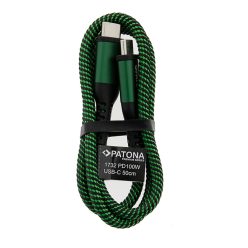 PATONA PD100W USB-C // USB-C kábel (50cm) (100W) (1732)