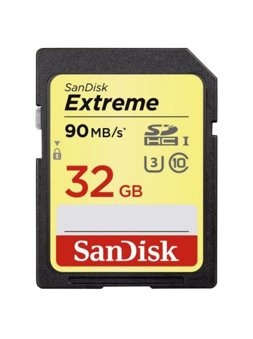 SanDisk Extreme® SDHC™ 32GB memóriakártya (V30) (Class10) (90MB/s) (173355)