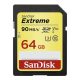 SanDisk SDXC Extreme memóriakártya - 64GB, 90MB/s, V30
