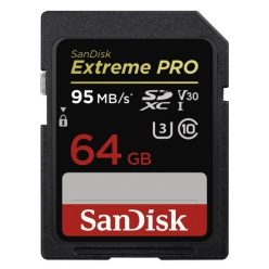   SanDisk Extreme Pro SDXC memóriakártya - 64GB, UHS-1, U3, V30