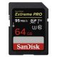SanDisk Extreme Pro SDXC memóriakártya - 64GB, UHS-1, U3, V30