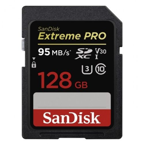 SanDisk Extreme Pro SDXC memóriakártya - 128GB, UHS-1, U3, V30