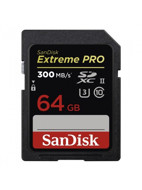 SanDisk Extreme Pro SDXC  64GB (UHS-II) U3 memóriakártya