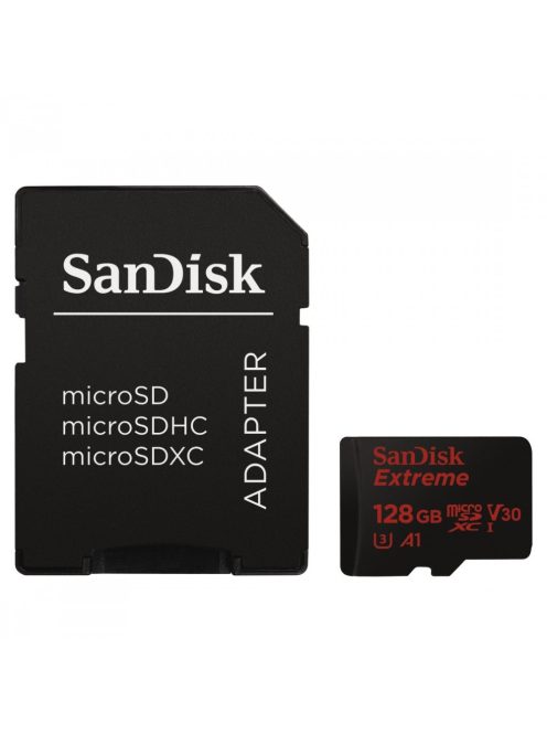 SanDisk microSD Extreme memóriakártya + adapter, 90MB/s - 128GB