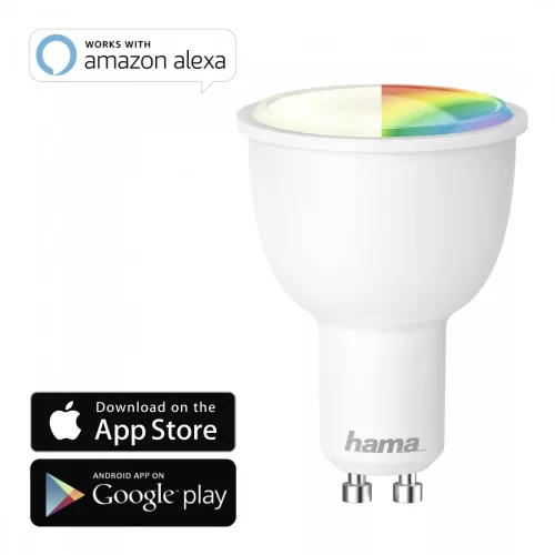 Hama szabályozható okos RGB LED izzó GU10 foglalattal, 4.5W (176532)
