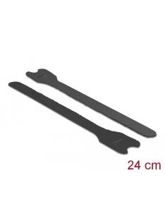   Delock tépőzáras kábelkötegelő (240mm x 13mm) (10db) (fekete/black) (18264)