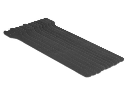 Delock tépőzáras kábelkötegelő (240mm x 13mm) (10db) (fekete/black) (18264)