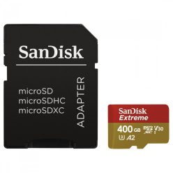   SanDisk Extreme® microSDXC™ 400GB memóriakártya + adapter (UHS-I) (V30) (U3) (160MB/s) (183508)