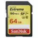 SanDisk Extreme® SDXC™ 64GB memóriakártya (UHS-I) (V30) (U3) (150MB/s) (183524)