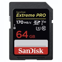   SanDisk Extreme® PRO® SDXC™ 64GB memóriakártya (UHS-I) (V30) (U3) (170 MB/s) (183530)
