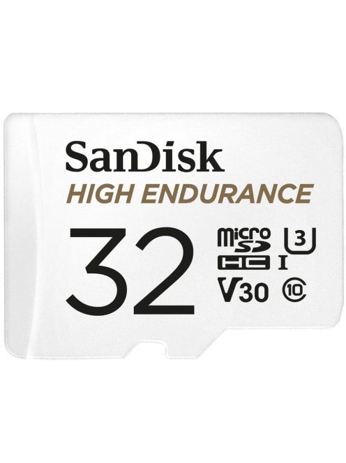 SanDisk® High Endurance microSDHC™ 32GB memóriakártya + adapter (V30) (U3) (100MB/s) (Class10) (183565)