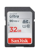 SanDisk SDHC Ultra kártya - 32GB (Class 10) (UHS-I) (90MB/s) (186468)