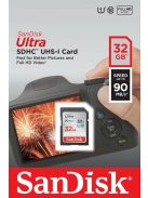 SanDisk SDHC Ultra kártya - 32GB (Class 10) (UHS-I) (90MB/s) (186468)