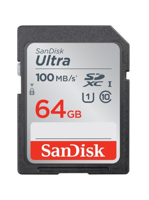 SanDisk SDXC Ultra kártya - 64GB (Class 10) (UHS-I) (100MB/s) (186469)
