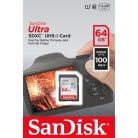 SanDisk SDXC Ultra kártya - 64GB (Class 10) (UHS-I) (100MB/s) (186469)