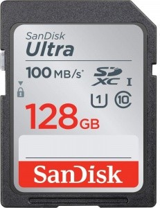 SanDisk Ultra® SDXC™ 128GB memóriakártya (UHS-I) (Class10) (100MB/s) (186470)