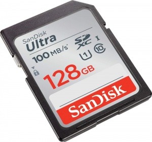 SanDisk Ultra® SDXC™ 128GB memóriakártya (UHS-I) (Class10) (100MB/s) (186470)
