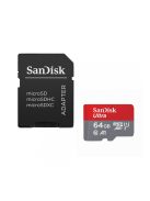 SanDisk Mobile Ultra® microSDXC™ 64GB memóriakártya + adapter (UHS-I) (120MB/s) (Class10) (A1) (186501)