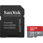 SanDisk Mobile Ultra® microSDXC™ 128GB memóriakártya + adapter (UHS-I) (120MB/s) (Class10) (A1) (186502)