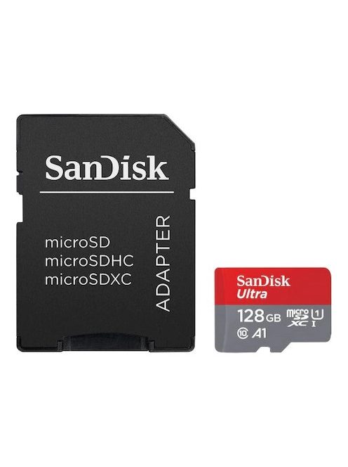 SanDisk Mobile Ultra® microSDXC™ 128GB memóriakártya + adapter (UHS-I) (120MB/s) (Class10) (A1) (186502)