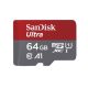 SanDisk Mobile Ultra® microSDXC™ 64GB memóriakártya + adapter (UHS-I) (120MB/s) (Class10) (A1) (186504)