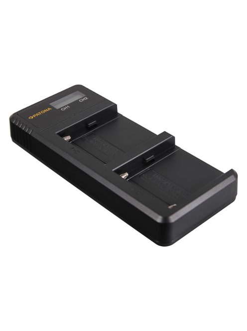 PATONA akkumulátor töltő (dupla) (for Sony NP-F) (USB-C // micro USB) (1886)