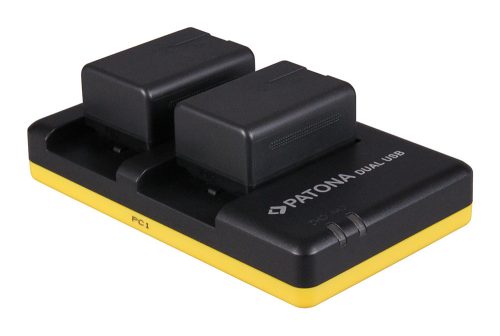 PATONA akkumulátor töltő (DUAL) (USB-C) (for Panasonic VBT190 + VBT380)