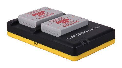 PATONA CB-2LCE akkumulátor töltő (dupla) (for Canon NB-10L) (micro USB) (1959)