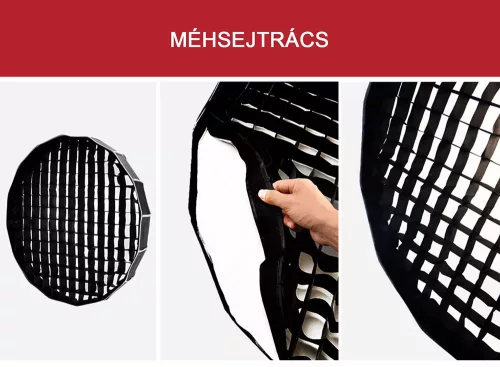 MIKROSAT méhsejtrács (for 12click nyitható BeautyBox Softbox) (JINBEI) (65cm)