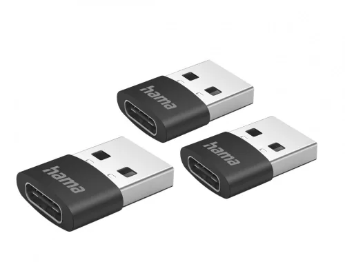 Hama adapter (USB-A dugó/ USB-C aljzat) (3db) (201532)