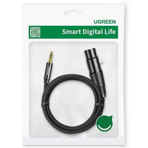 UGREEN AV182 XLR (anya) - Jack 3.5mm (apa) kábel (2m) (black) (20244)