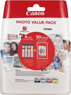  Canon CLI-581XL 4in1 tintapatron multipack + ajándék papír (C/M/Y/BK) (2052C004)