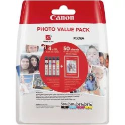   Canon CLI-581XL 4in1 tintapatron multipack + ajándék papír (C/M/Y/BK) (2052C004)