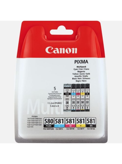 Canon PGI-580BK/CLI-581 5-in-1 tintapatron multipack (2078C006)