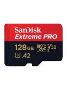 SanDisk Extreme® PRO microSDXC™ 128GB memóriakártya + adapter (UHS-I) (V30) (U3) (A2) (C10) (200MB/s) (214504)