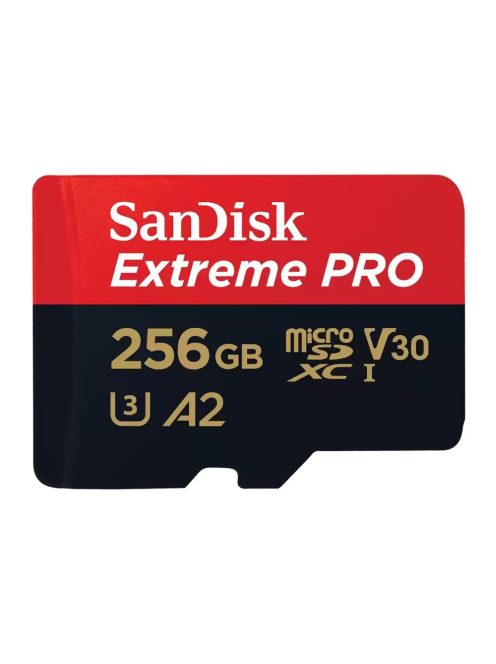 SanDisk Extreme® PRO microSDXC™ 256GB memóriakártya + adapter (UHS-I) (V30) (U3) (A2) (C10) (200MB/s) (214505)