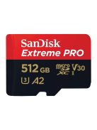 SanDisk Extreme® PRO microSDXC™ 512GB memóriakártya + adapter (UHS-I) (V30) (U3) (A2) (C10) (200MB/s) (214507)