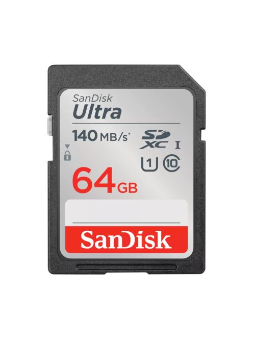 SanDisk Ultra SDXC™ 64GB memóriakártya (UHS-I) (U1) (C10) (140MB/s) (215415)