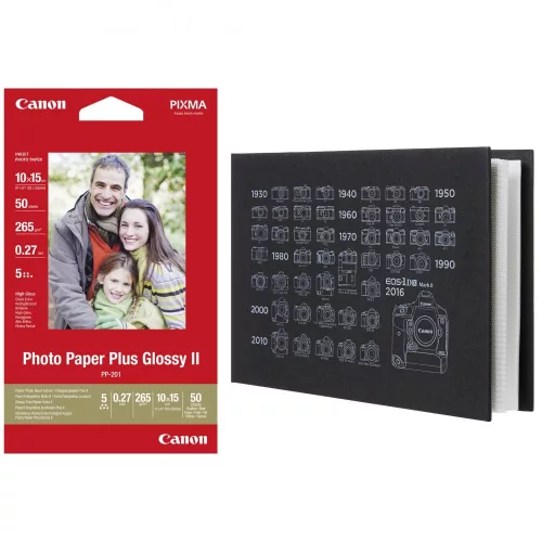 Canon PP-201 Photo Paper Plus Glossy II (10x15cm) (50 lap) + ALBUM (2311B069)