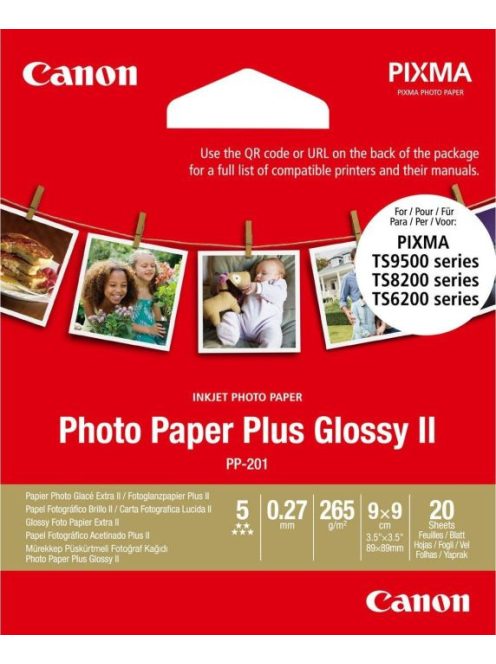 Canon PP-201 Photo Paper Plus Glossy II (9x9cm) (20 lap) (2311B070)