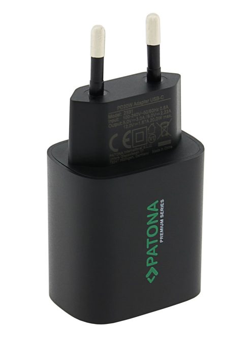 PATONA Premium PD20W USB-C töltő (PD3.0) (black) (2591)