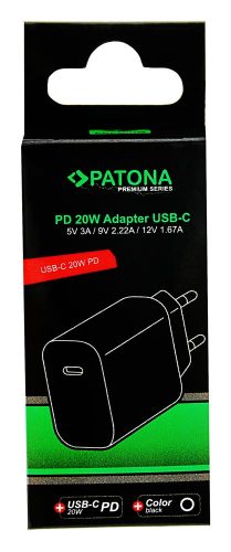 PATONA Premium PD20W USB-C töltő (PD3.0) (white) (2592)