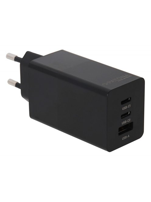 PATONA Premium PD65W 2 x USB-C // USB-A töltő (PD3.0 // QC3.0) (black) (2640)