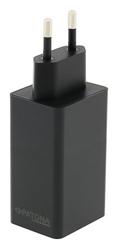 PATONA PD65W 2x USB-C // USB-A PREMIUM töltő (PD3.0 // QC3.0) (black) (2640)