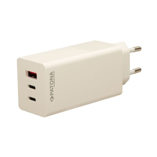 PATONA PD100W 2x USB-C // USB-A PREMIUM töltő (PD3.0 // QC3.0) (white) (2647)