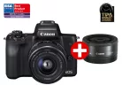 Canon EOS M50 váz (black) + EF-M 15-45mm IS STM + EF-M 22mm /2.0 STM (2680C032)